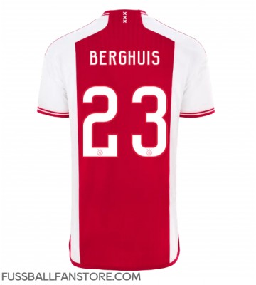 Ajax Steven Berghuis #23 Replik Heimtrikot 2023-24 Kurzarm